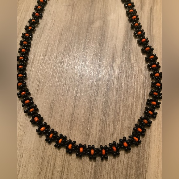 New vintage retro Flower power choker beaded necklace - Picture 2 of 7